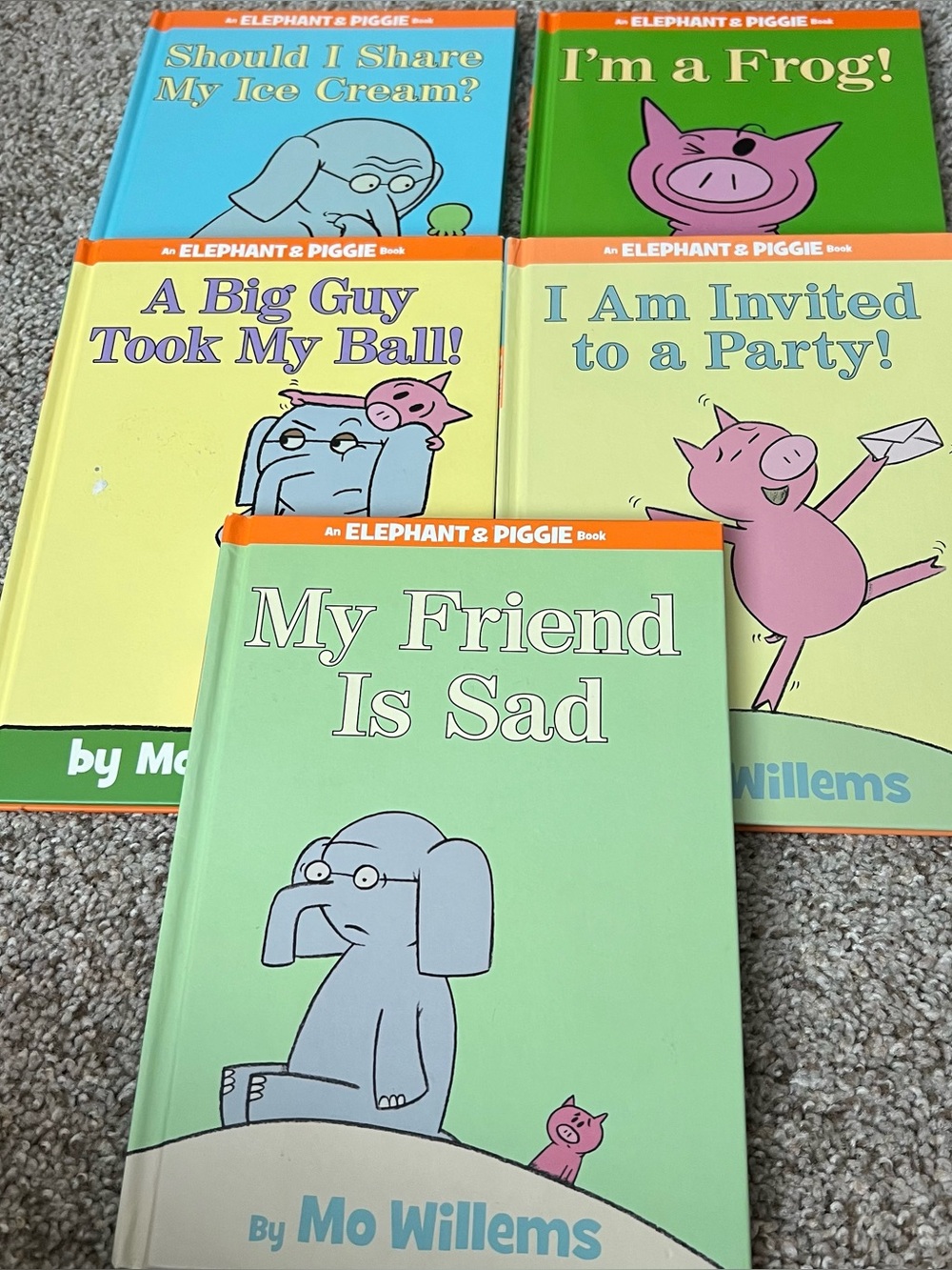 Elephant & Piggie A Big Guy Took My Ball, Should I Share..Hardcover Book Bundle